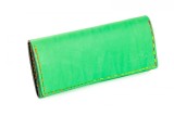 Cumpara ieftin Portofel dama din piele naturala, lucrat si cusut manual, Eva, Handmade, Verde, Produs in Romania, Elyk Creation