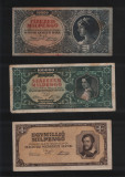 Set Ungaria 6 bancnote 10000 - 1 miliard milpengo 1946, Europa