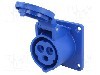 Conector alimentare AC, IEC 60309, IP54, 16A, 230V AC, 3 pini, PCE - 313-6