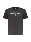 Tricou barbati cu maneca scurta, cu imprimeu cu logo, Regular fit, Negru, S
