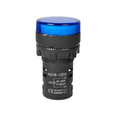 Bec martor 230Vac 29x51mm albastru AD16-22DS foto