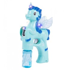 Pistol baloane de sapun Unicorn, muzica si lumini, alimentare cu baterii, RESIGILAT