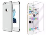 Cumpara ieftin Pachet husa Apple iPhone 6/6S, MyStyle Elegance Luxury 3in1 Silver, folie de sticla gratis