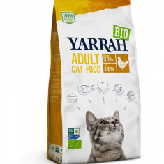 Hrana uscata bio pentru pisici adult, cu carne de pui, 30% proteina si 14% grasimi, 2.4kg Yarrah
