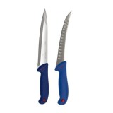 Cumpara ieftin Set 2 Cutite Macelarie Profesionale Otel Inoxidabil Germany Steel, Lama 20-21cm, Filetat+Spintecat, Huse Protectie