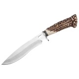 Cutit Vanatoare Coarne Cerb 29.5cm, Otel Inoxidabil, Teaca Cordura - Idealstore