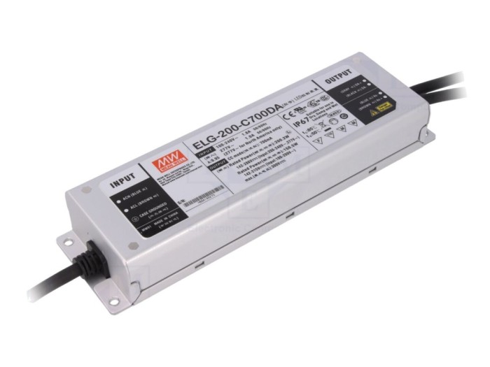Alimentator LED DALI 200W 142-286VDC