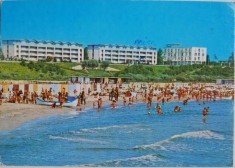 Mangalia. Vedere de pe plaja (Carte postala circulata) foto