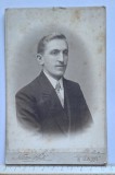 Cabinet card Nestor Heck &ndash; Iași 1911 &ndash; portret bărbat cu dedicație