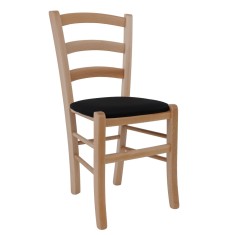 Scaun Paesana - cadru natur - stofa S14 - negru