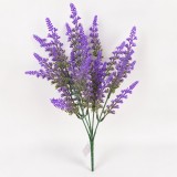 Planta Artificiala,Floare Decorativa de Lavanda,5 Ramuri,38 cm,Mov si Verde,Set de 2 Bucati