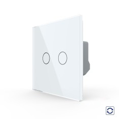 Intrerupator Dublu cu Revenire / Reset cu Touch LIVOLO - Serie Noua SmartElectro IntelligentHouse foto