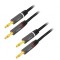 Cablu mufă banană 4mm 3m aurit