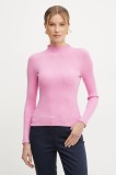 Morgan pulover MAIKIA femei, culoarea roz, light, cu turtleneck, MAIKIA