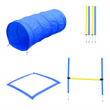 PawHut Kit Agility pentru C&acirc;ini, Set Complet cu Slalom, Tunel și Sărituri, Echipament de Antrenament pentru Agilitate | Aosom Romania