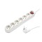 Prelungitor cu intrerupator Delight, 6 prize, 5 m, Alb