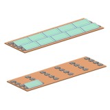 Structura terasa sud pentru 10 panouri fotovoltaice, unghi 10&deg;