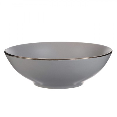 Bol Ceramic, Model &amp;Ccedil;&amp;times;Metallic&amp;Ccedil;Ł, Gri, Diametru 23.5cm, &amp;Icirc;nălțime 8cm, Capacitate 1.4L foto