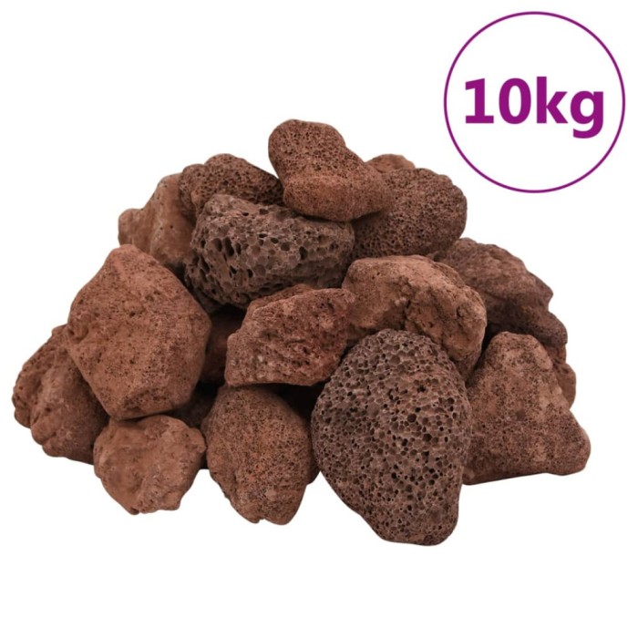 Roci vulcanice, 10 kg, rosu, 5-8 cm