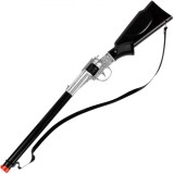Arma Jucărie Pusca cu Capse, 8 Cartușe, 68cm, Negru, Metal