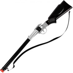 Arma Jucărie Pusca cu Capse, 8 Cartușe, 68cm, Negru, Metal