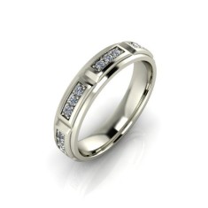 Verigheta dama din aur alb 14K - 53