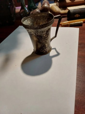 Cana Canita superba dar gura refacuta / alama argintata / WMF 1909-14 / h: 7 cm foto