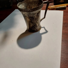 Cana Canita superba dar gura refacuta / alama argintata / WMF 1909-14 / h: 7 cm