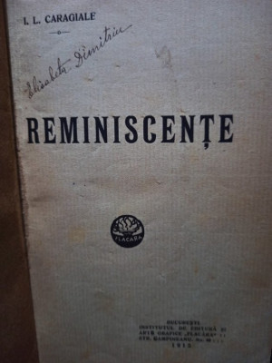 I. L. Caragiale - Reminiscente (1915) foto