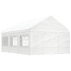 Gossi foisor cu acoperis, alb, 6,69x4,08x3,22 m, polietilena