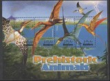 MALDIVES 2005 ANIMALE PREISTORICE DINOZAURI, Nestampilat