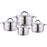 Set oale inox Bohmann, 8 piese, baza tripla, capace sticla
