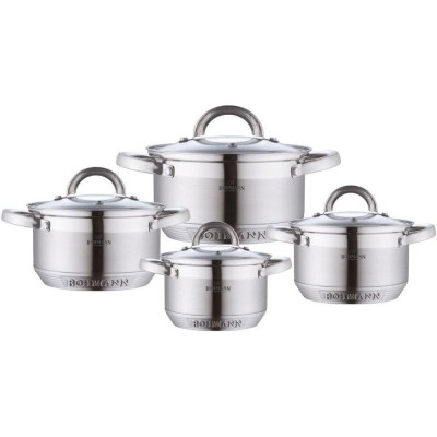 Set oale inox Bohmann, 8 piese, baza tripla, capace sticla foto