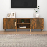 Comodă TV, stejar fumuriu, 150x30x50 cm, lemn prelucrat, vidaXL