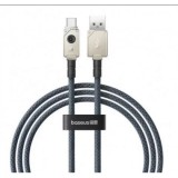 CABLU alimentare si date Baseus Unbreakable, Fast Charging Data Cable pt. smartphone, USB la USB Type-C 100W, 1m, braided aliaj zinc, alb &amp;quot;P10355