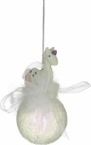 Cumpara ieftin Set 4 globuri din sticla Unicorn 8 cm, Inart