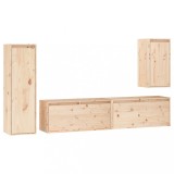 vidaXL Comode TV, 4 buc., lemn masiv de pin 3100229