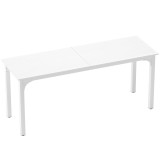 HOMCOM Birou, birou de calculator 180 cm cu blat mare pentru 2 persoane, pentru muncă la domiciliu sau studiu, alb | Aosom Romania