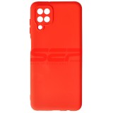 Husa Silicon Rosie Samsung Galaxy A12, Model High Copy, Protectie Camera