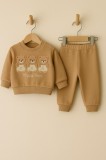Cumpara ieftin Set bluzita si pantaloni bebelusi - Ursuletul vesel - Brown (Marime