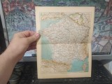 Hartă politică Franța, Corsica, Belgia și Andorra, Frankreich, Korsika c. 1930, Bibliographisches Institut AG Leipzig, 181