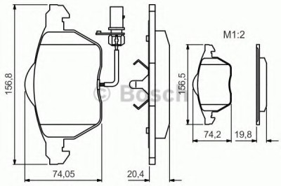 Set placute frana,frana disc AUDI A6 Avant (4B5, C5) (1997 - 2005) BOSCH 0 986 495 241 foto