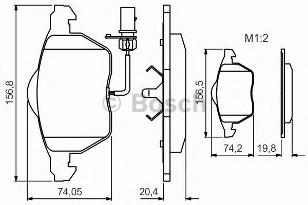 Set placute frana,frana disc AUDI A6 Avant (4B5, C5) (1997 - 2005) BOSCH 0 986 495 241