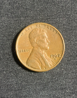 Moneda One Cent 1962 USA foto