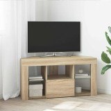 vidaXL Șifonier LED pentru TV colțar Stejar Sonoma 102 x 40 x 50 cm 889797