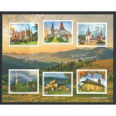 Romania 2019 - LP 2239 a - Bine ati venit / Descopera Romania, castele - bloc