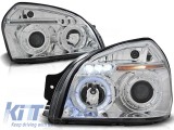 Set de faruri de tuning potrivit pentru Hyundai Tucson 07.2004-2010 cu baza cromata, stanga si dreapta Performance AutoTuning