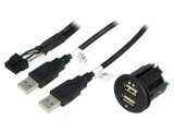 &Icirc;ncărcător Auto USB Dublu 12-24V 5V/2.1A
