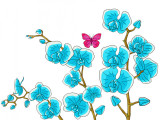 Sticker decorativ, Orhideie, 150 cm, 399STK