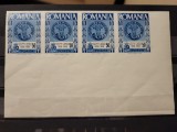 ROMANIA EXIL 1958 CENTENARUL PRIMULUI TIMBRU POSTAL AL MOLDOVEI bloc 4 MNH